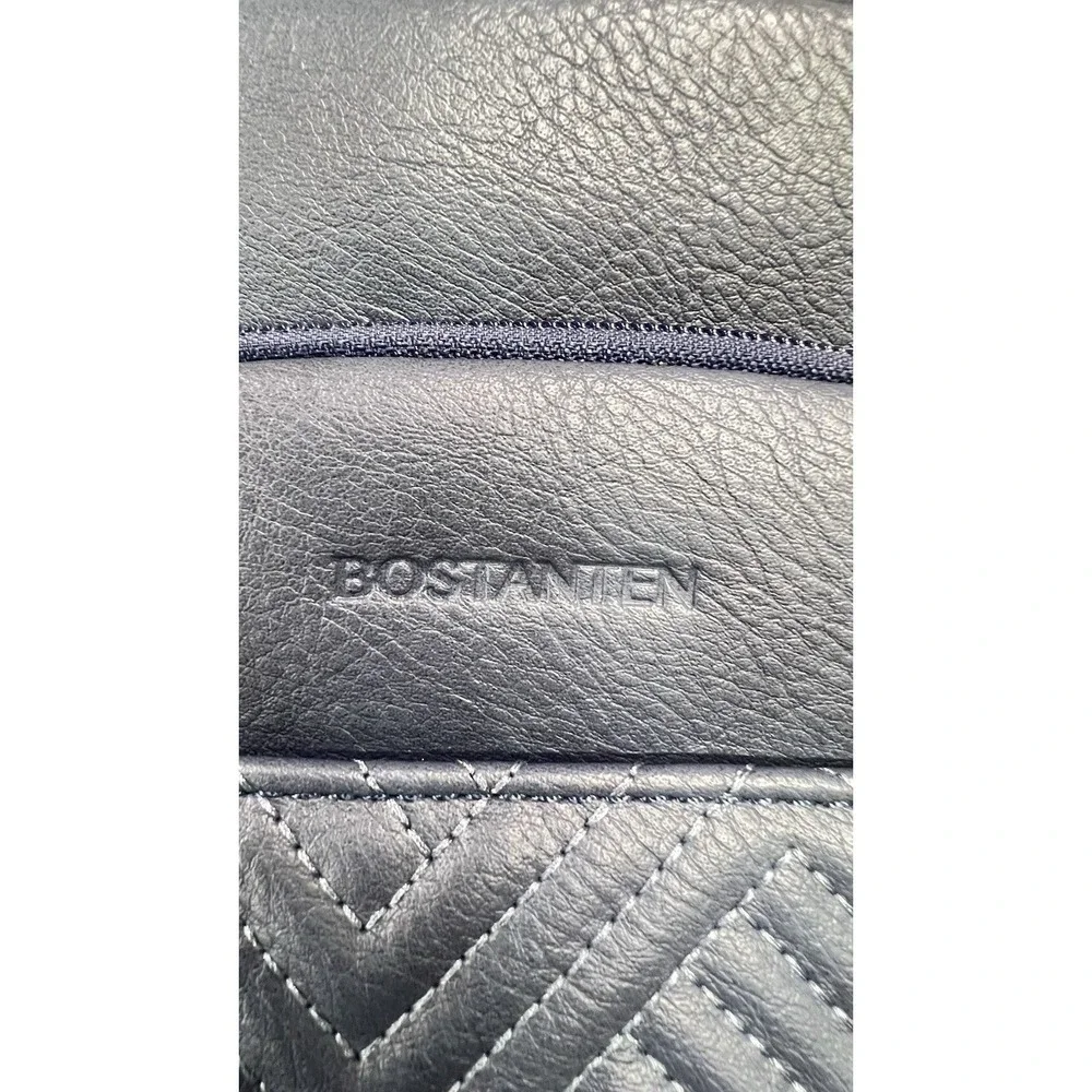 Bostanten Navy Quilted Sling‎ Crossbody with Embroidered Guitar Strap Boho